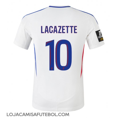 Camisa de Futebol Olympique Lyonnais Alexandre Lacazette #10 Equipamento Principal 2024-25 Manga Curta